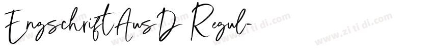 EngschriftAusD Regul字体转换 EngschriftAusD Regul字体转换
